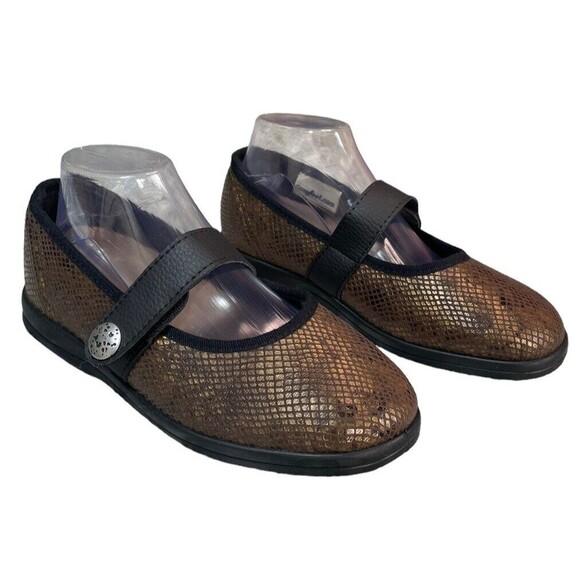 Cosyfeet Shoes Flats Mary Jane Women’s US Size 8 Metalic Comfort Diabetic Shoe - Picture 2 of 15